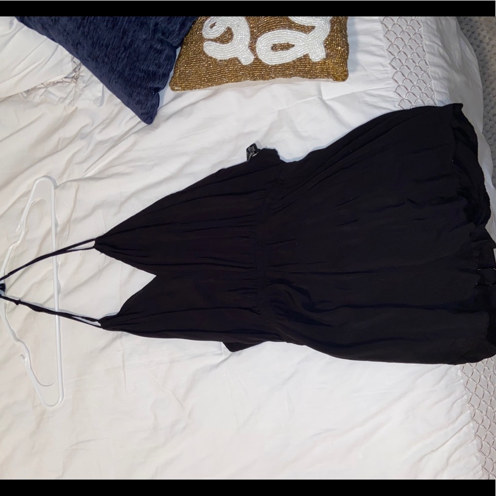 Black strappy romper